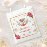 Rentier Christmas 1. Geburtstag Roter Winter Hirsc Geschenktütchen<br><div class="desc">Rentierweihnachtsfest 1. Geburtstag Roter Winter Hirsch Liebetasche</div>