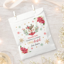 Rentier Christmas 1. Geburtstag Roter Winter Hirsc Geschenktütchen
