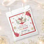 Rentier Christmas 1. Geburtstag Roter Winter Hirsc Geschenktütchen<br><div class="desc">Rentierweihnachtsfest 1. Geburtstag Roter Winter Hirsch Liebetasche</div>