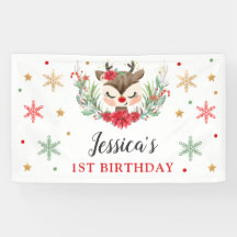 Rentier Christmas 1. Geburtstag Winterhirsch