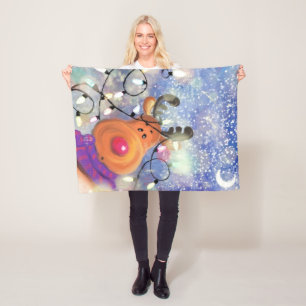 Rentier Christmas Baby Fleece Blanket