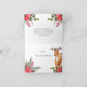 Rentier Christmas Baby Shower Vielen Dank Dankeskarte (Innenseite)