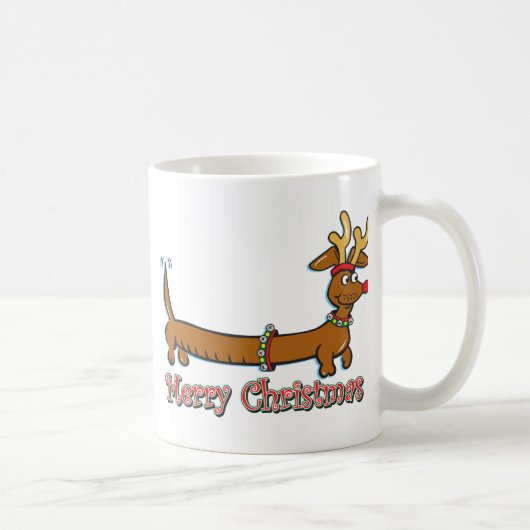 Rentier Christmas Dackel Kaffeetasse (Rechts)