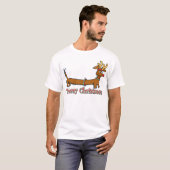 Rentier Christmas Dackel T-Shirt (Vorne ganz)