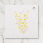 Rentier Christmas Forest I Monogram Geschenkanhänger (Rückseite)