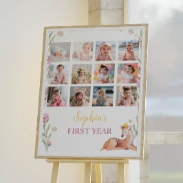 Rentier Christmas Geburtstag Foto Milestone Poster