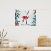 Rentier Christmas Holiday Poster (Küche)