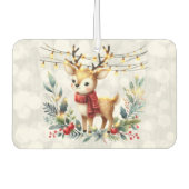 Rentier Christmas Lights Glittery Autolufterfrischer (Vorderseite)