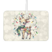 Rentier Christmas Lights Glittery Autolufterfrischer (Vorderseite)