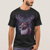 Rentier Christmas Pattern T-Shirt (Vorderseite)