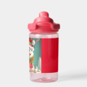 Rentier Christmas Personalisiert Kids Name Trinkflasche (Rückseite)