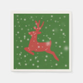 Rentier Christmas Standard Cocktail Papier Napkins Serviette (Vorderseite)