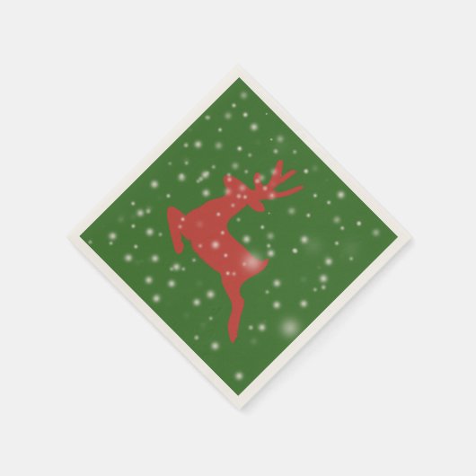 Rentier Christmas Standard Cocktail Papier Napkins Serviette (Ecke)