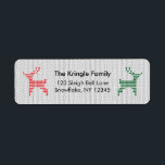 Rentier Christmas Sweater Rücksendeadresse<br><div class="desc">Diese modernen und unterhaltsamen Reindeer Rücksendeadressen-Aufkleber sind perfekt für alle Ihre Portobedürfnisse. Eine gemütliche Pullover-Textur und niedlich gestrickte Rentiere. Sie können dieses Design personalisieren, indem Sie auf "Diese Vorlage personalisieren" klicken oder wenn Sie den Schriftart, die Hintergrundfarben ändern oder die Designelemente anders anordnen möchten, klicken Sie auf "Bearbeiten mit dem...</div>