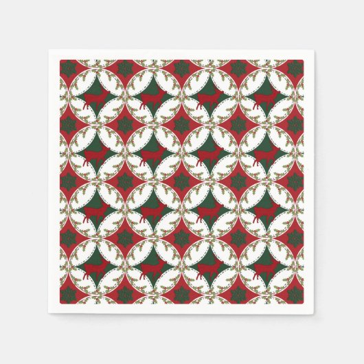Rentier Circles-2-PAPIERNAPKINS Serviette (Vorderseite)