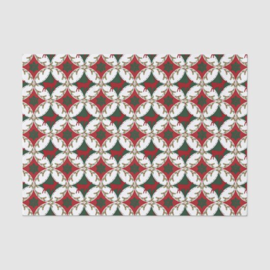 Rentier Circles-2-TISSUE WRAPPING PAPIER (Vorderseite)