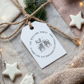 Rentier Couple Scarves & Snow Name Rücksendeadress Permastempel