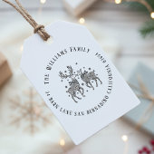 Rentier Couple Scarves & Snow Name Rücksendeadress Permastempel