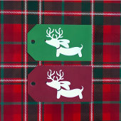 Rentier Dackel Weihnachtsgeschenk Tag Dackel Hund Geschenkanhänger