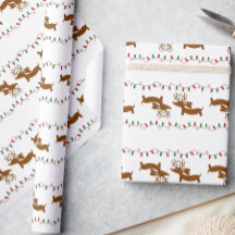 Rentier Dackel Weihnachtsgeschenk Wrapping Paper
