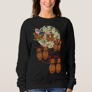 Rentier Dackel Weihnachtsmann Haustier Weiner Hund Sweatshirt