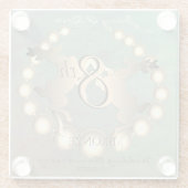 Rentier der Hochzeit der 8. Bronze Glasuntersetzer (Rückseite)