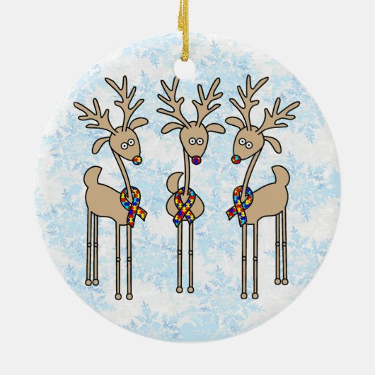 Rentier der Puzzle Ribbon - Sensibilisierung für A Keramikornament (Hinten)