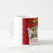 Rentier Dies ist die Jahreszeit, um Vegan Geschenk Kaffeetasse (Vorderseite Links)