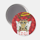 Rentier Dies ist die Jahreszeit, um Vegan Geschenk Magnet (Vorderseite/Rückseite)