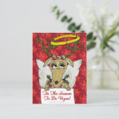 Rentier Dies ist die Jahreszeit, um Vegan Geschenk Postkarte (Stehend Vorderseite)