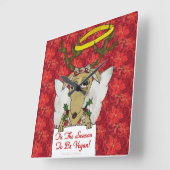 Rentier Dies ist die Jahreszeit, um Vegane Uhr am  (Winkel)