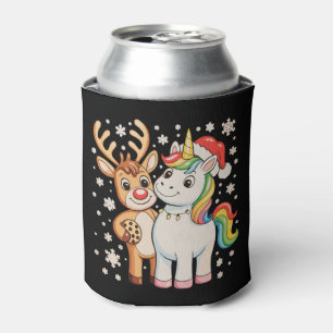 Rentier Einhorn Weihnachten Xmas Weihnachtszeit Dosenkühler