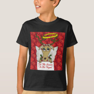 Rentier Engel Die Zeit ist vegan zu sein T-Shirt