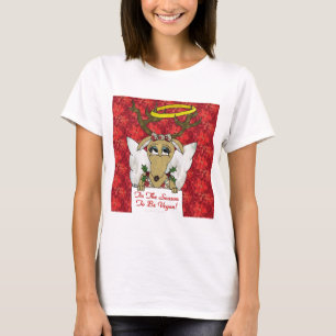 Rentier Engel Die Zeit ist vegan zu sein T-Shirt