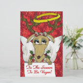 Rentier Engel ist die Jahreszeit Vegan zu sein Briefpapier (Stehend Vorderseite)