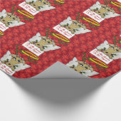 Rentier Engel ist die Jahreszeit Vegan zu sein Geschenkpapier (Ecke)