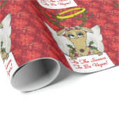 Rentier Engel ist die Jahreszeit Vegan zu sein Geschenkpapier (Rolleneckpunkt)