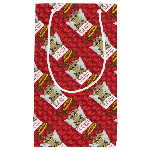 Rentier Engel ist die Jahreszeit Vegan zu sein Kleine Geschenktüte (Vorderseite)