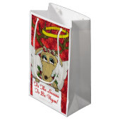 Rentier Engel ist die Jahreszeit Vegan zu sein Kleine Geschenktüte (Vorderseite Schrägansicht)