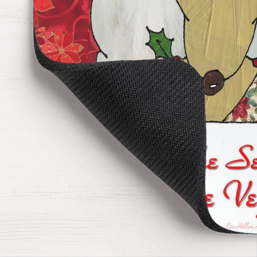 Rentier Engel ist die Jahreszeit Vegan zu sein Mousepad (Ecke)