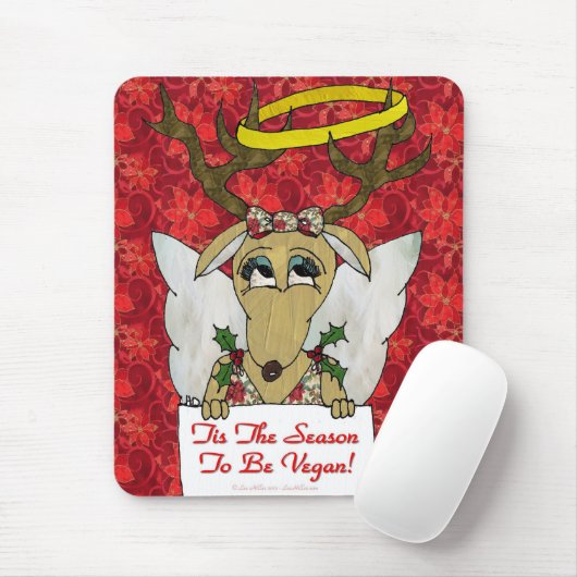 Rentier Engel ist die Jahreszeit Vegan zu sein Mousepad (Mit Mouse)