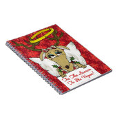 Rentier Engel ist die Jahreszeit Vegan zu sein Notizblock (Rechte Seite)