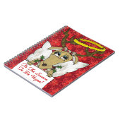 Rentier Engel ist die Jahreszeit Vegan zu sein Notizblock (Linke Seite)