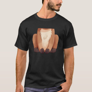 Rentier-Erwachsene-Kinder-Männer-Frauen-Braun-Hirs T-Shirt