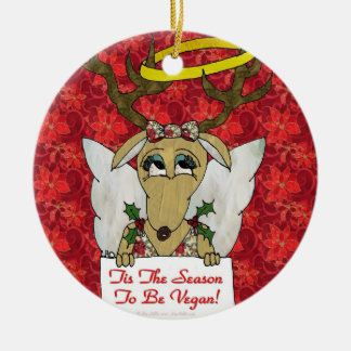 Rentier Es Ist Die Zeit Veganer Engel Zu Sein Anhä Keramik Ornament