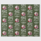 Rentier Express aus Santa Name & Foto Weihnachten Geschenkpapier (Flach)