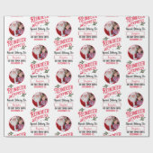 Rentier Express aus Santa Name & Foto Weihnachten Geschenkpapier (Flach)