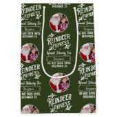 Rentier Express aus Santa Name & Foto Weihnachten Mittlere Geschenktüte (Rückseite)