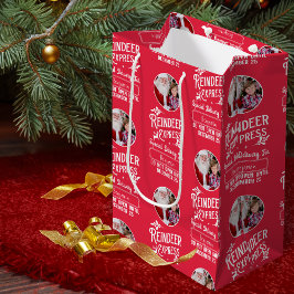 Rentier Express aus Santa Name & Foto Weihnachten Mittlere Geschenktüte