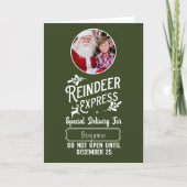 Rentier Express Kid Name & Foto Weihnachten (Vorderseite)